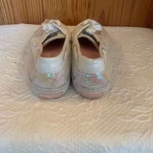 Speedy Top Sider white Glitter Loafer